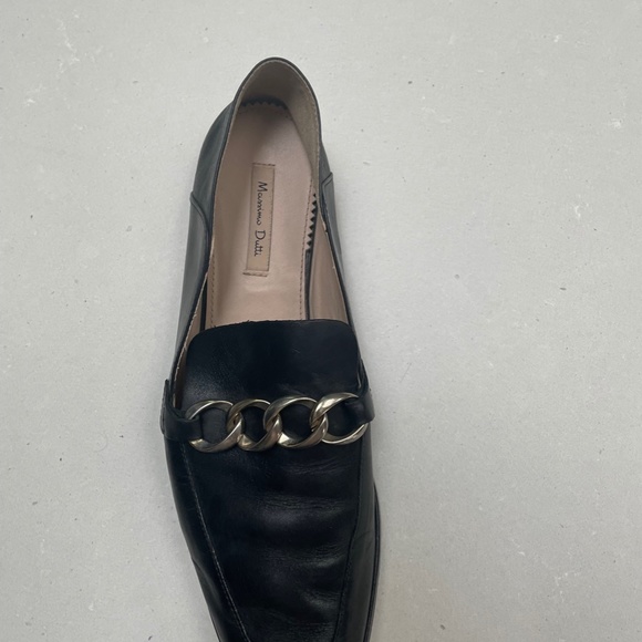 Massimo Dutti black leather slip on loafers - Picture 2 of 7